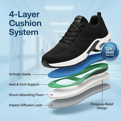 Orthora™ Pro – 12-Hour Shift Shoes for All-Day Foot, Knee & Back Pain Relief (BOGO)