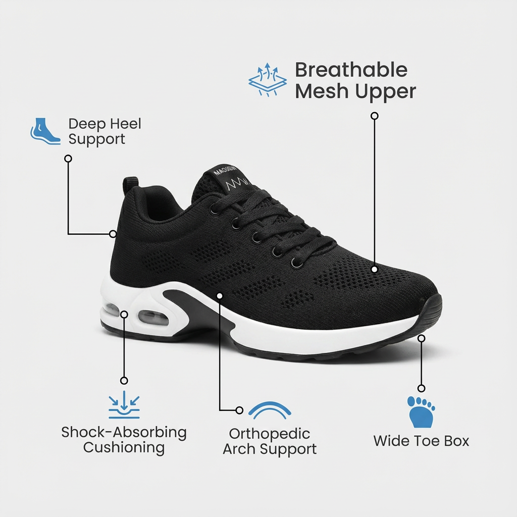 Orthora™ Pro – 12-Hour Shift Shoes for All-Day Foot, Knee & Back Pain Relief (BOGO)