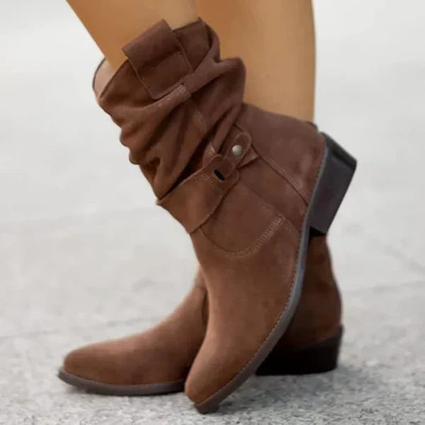 Classic orthopaedic suede ankle boots for women | Esther -9