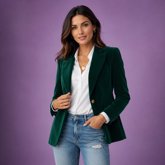 Elegant one-button blazer for women | Valerios