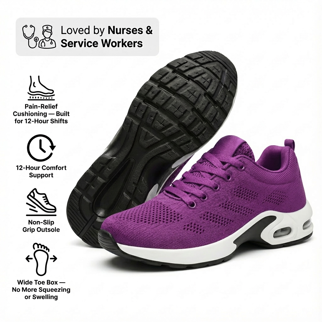 Orthora™ Pro – 12-Hour Shift Shoes for All-Day Foot, Knee & Back Pain Relief (BOGO)